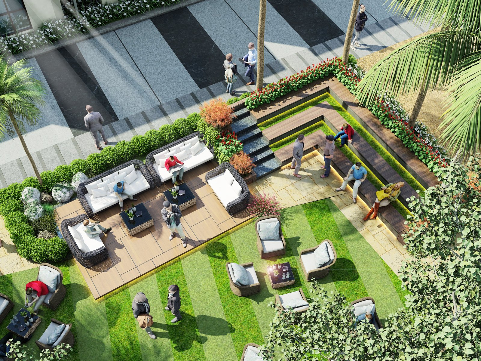 Professional football court for sports enthusiasts at Atco La Vivant