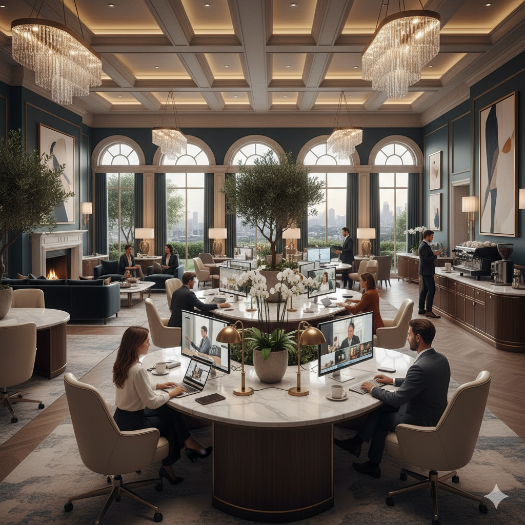 Dedicated co-working space with modern workstations at Atco La Vivant