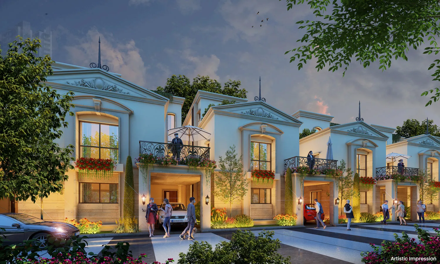 Elegant dining area with modern lighting at Atco La Vivant