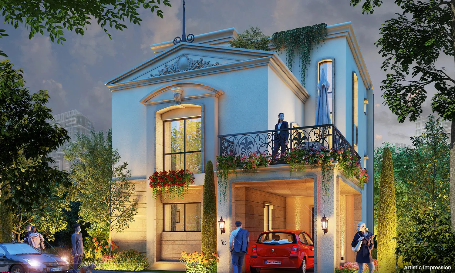 Modular kitchen with premium appliances at Atco La Vivant