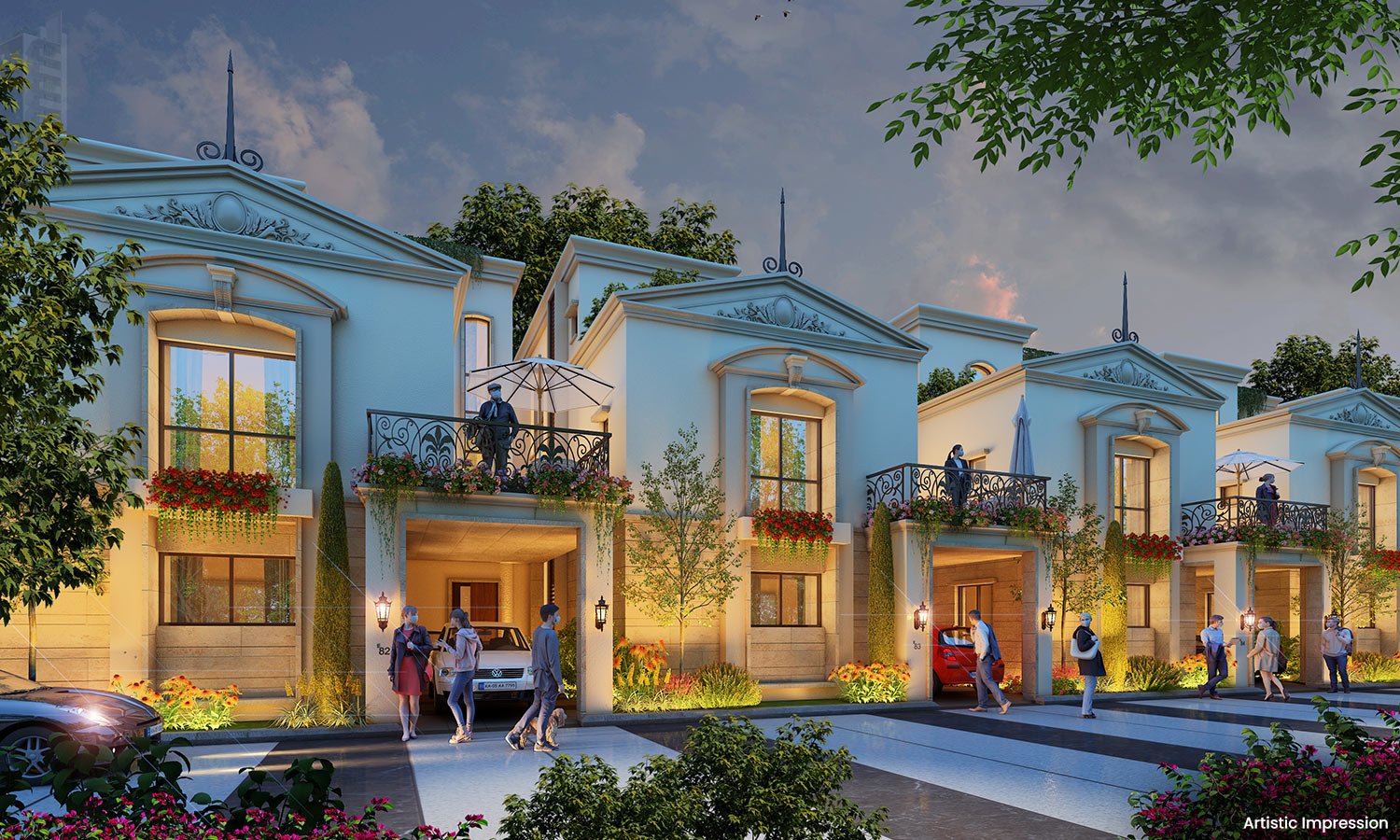 Entrance gate and security at Atco La Vivant